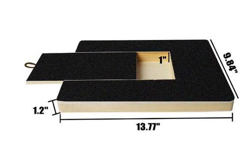 Veylora Foldable Dog Nail Scratch Pad – Natural Bamboo Nail File Board with Treat Box | Stress-Free Grooming for All Dog Sizes